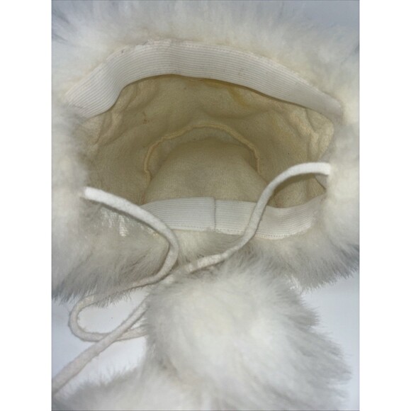 Vintage 1950/60s Child's White Rabbit Fur Hat & Muff set Wedding Christmas - Picture 5 of 7